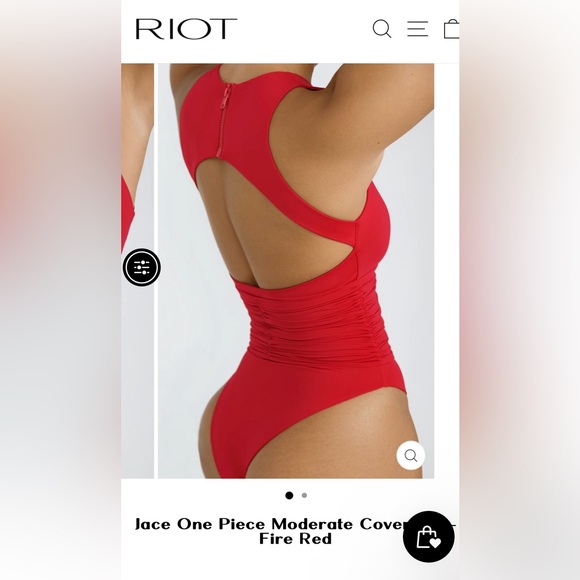 Riot Swim - Red One-Piece Swimsuit - Picture 1 of 2